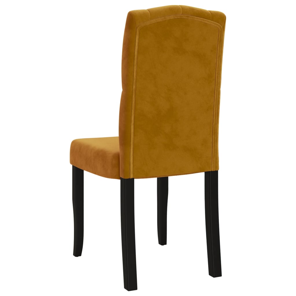 Трапезни столове, 2 бр, кафяви, кадифе