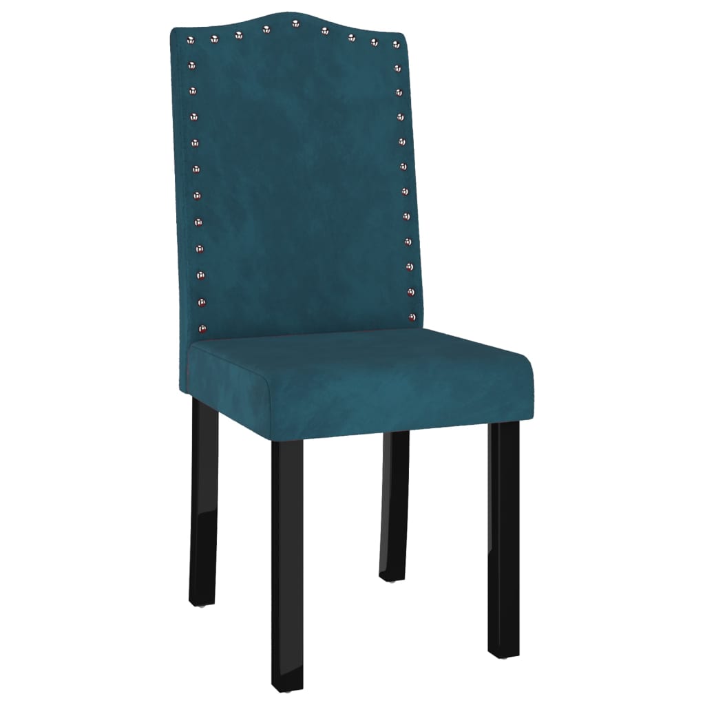 

vidaXL Eetkamerstoelen 2 st fluweel blauw