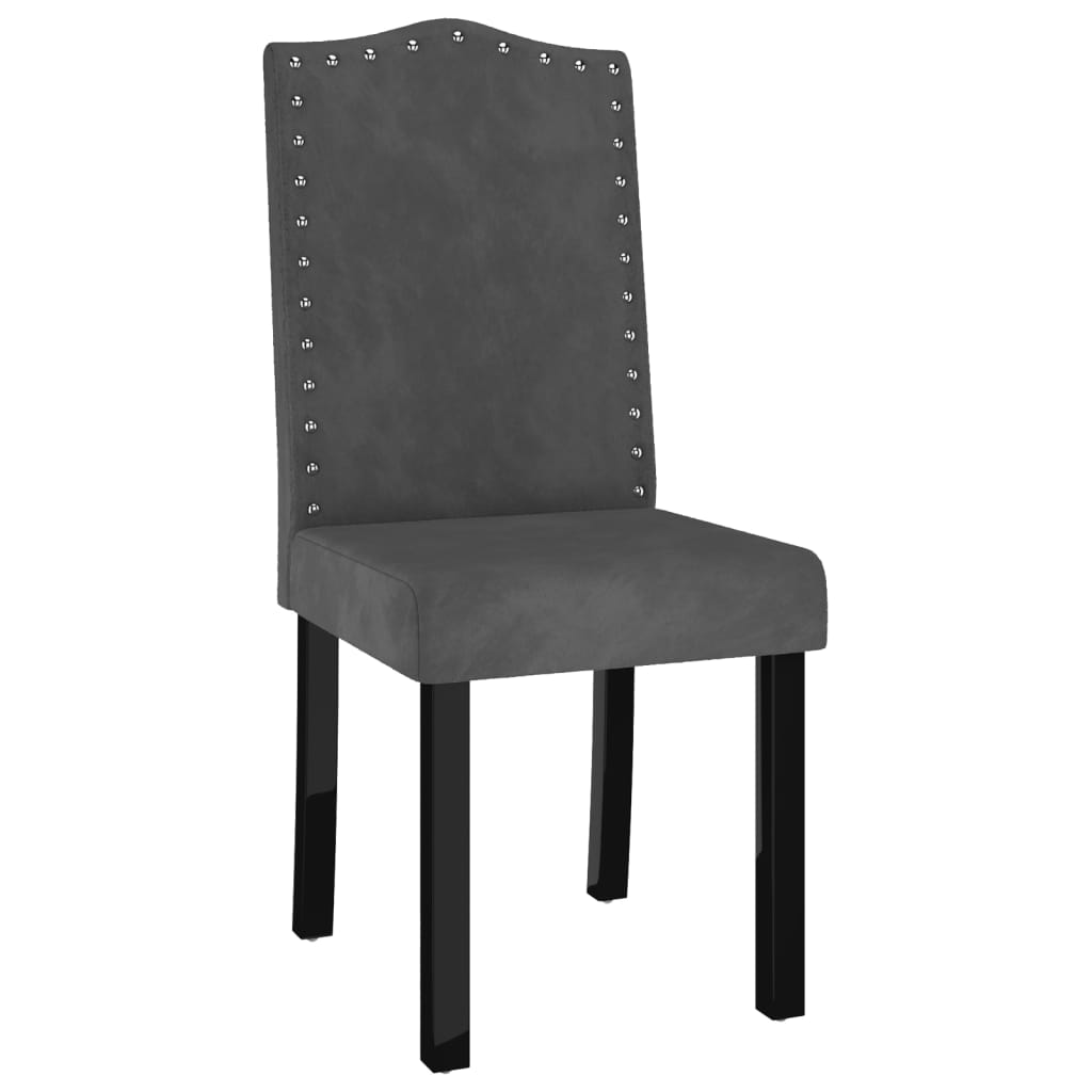 

vidaXL Eetkamerstoelen 4 st fluweel donkergrijs