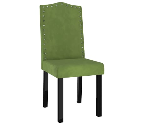 vidaXL Jedálenské stoličky 4 ks, svetlozelené, zamat