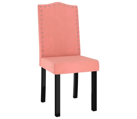 vidaXL Chaises à manger lot de 2 rose velours