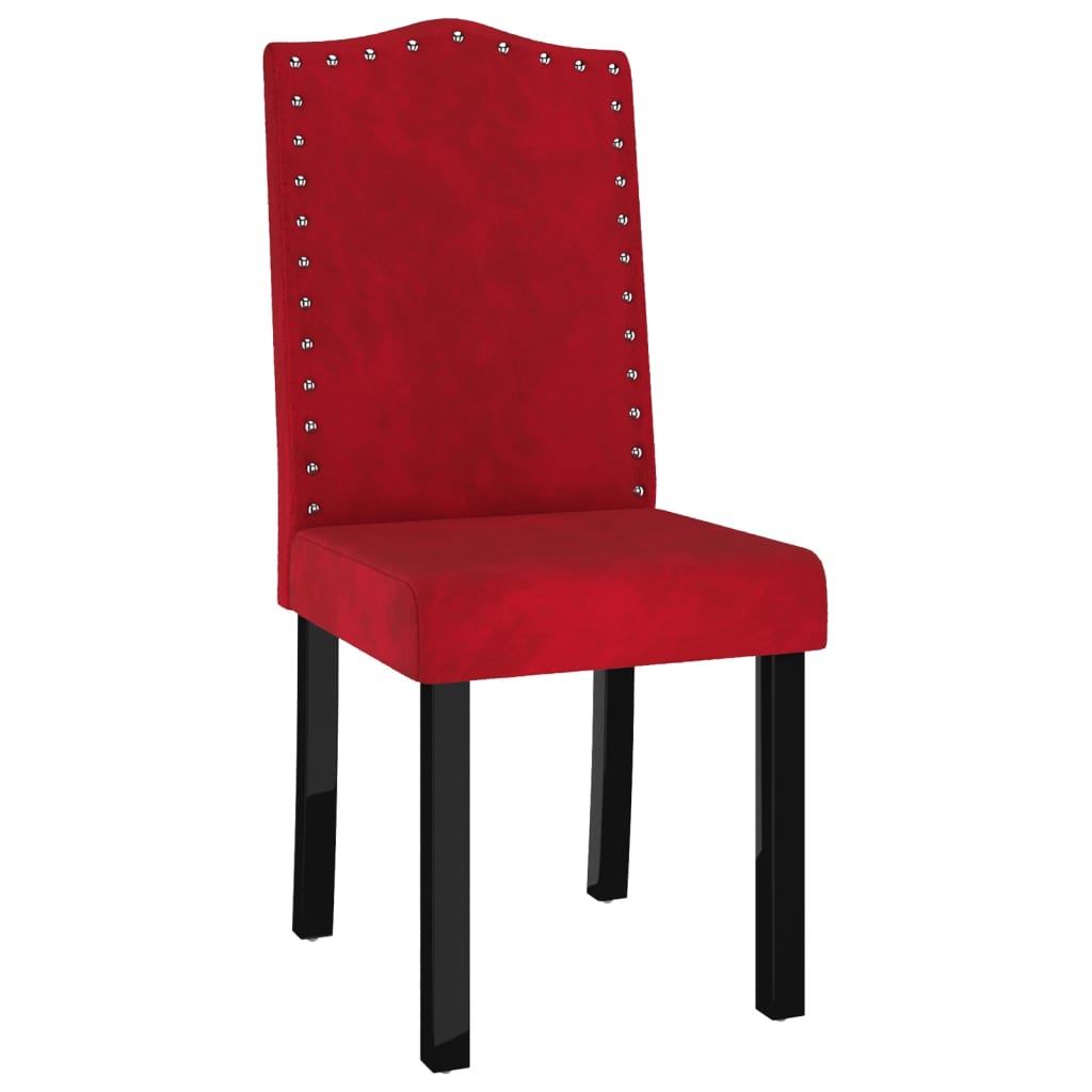 

vidaXL Eetkamerstoelen 2 st fluweel wijnrood