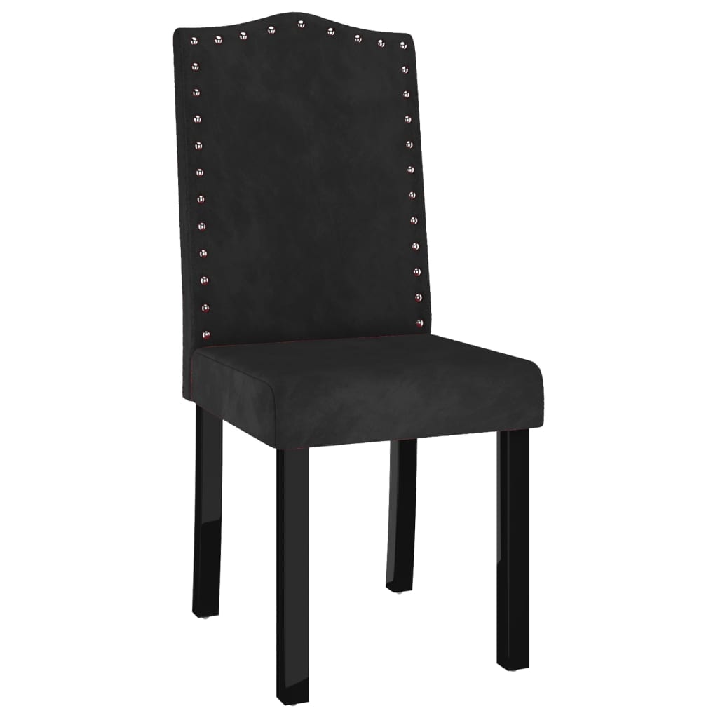 

vidaXL Eetkamerstoelen 2 st fluweel zwart