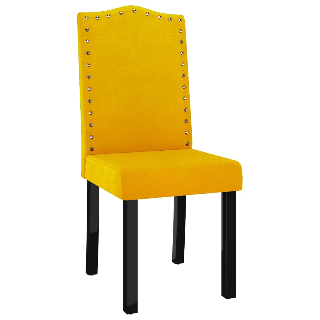 

vidaXL Eetkamerstoelen 2 st fluweel geel