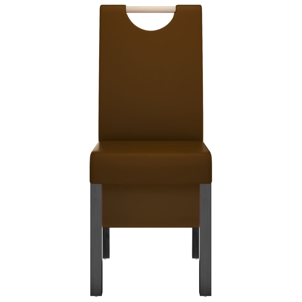 

vidaXL Eetkamerstoelen 2 st kunstleer bruin