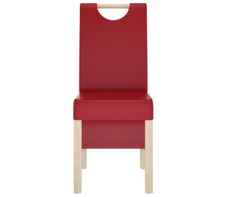 vidaXL Jedálenské stoličky 2 ks vínovo-červené umelá koža