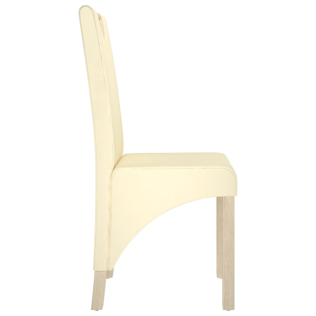 Valgomojo kėdės, 2vnt., kreminės spalvos, dirbtinė oda | Stepinfit