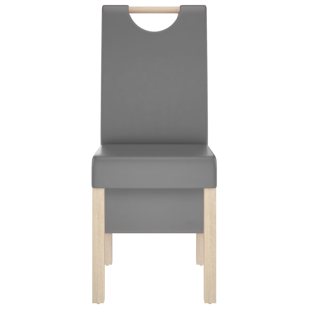 

vidaXL Eetkamerstoelen 2 st kunstleer grijs