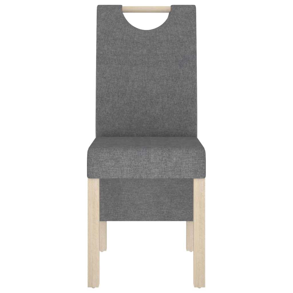 vidaXL Chaises à manger lot de 2 gris clair tissu