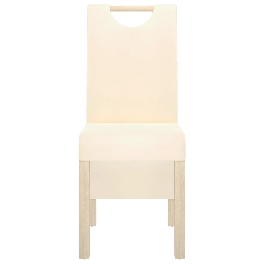 

vidaXL Eetkamerstoelen 2 st stof crèmekleurig