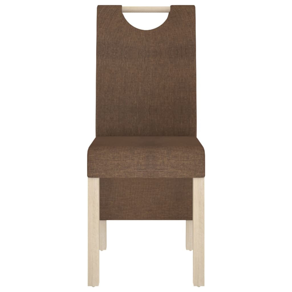 

vidaXL Eetkamerstoelen 2 st stof bruin