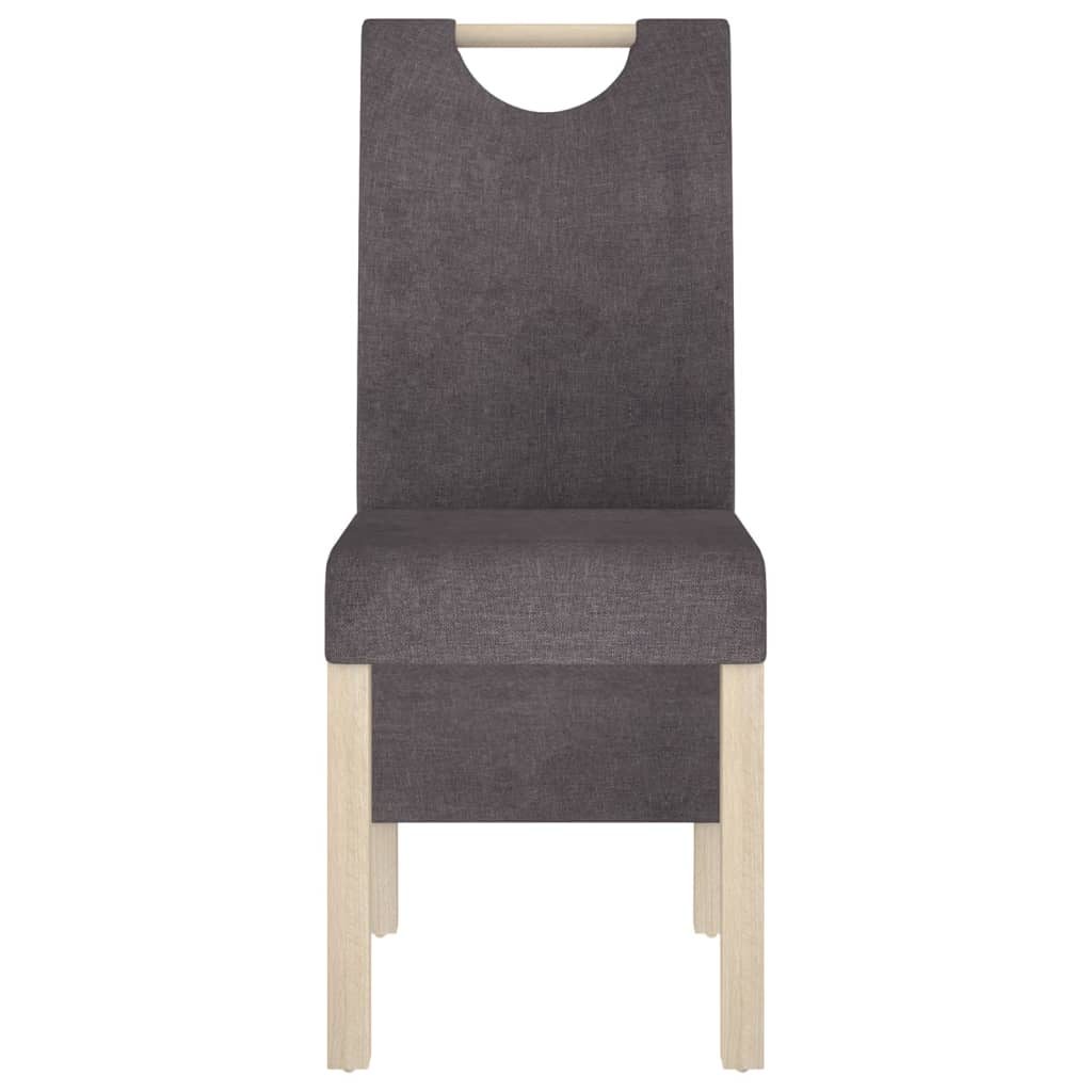 vidaXL Eetkamerstoelen draaibaar 2 st stof taupe