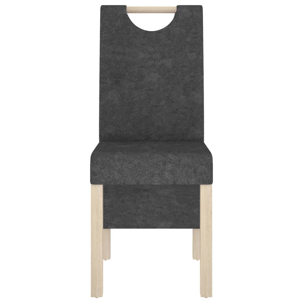 vidaXL Трапезни столове, 2 бр, сиви, изкуствен велур