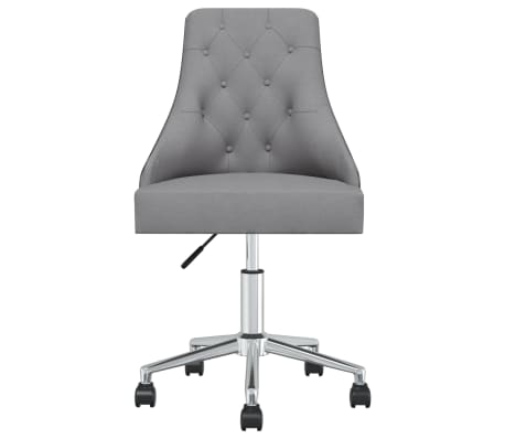 vidaXL Silla de oficina giratoria de tela gris claro