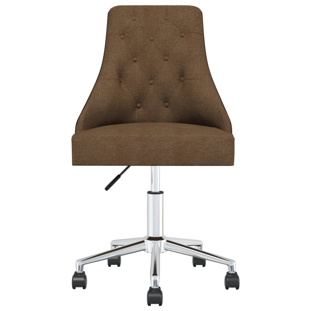 vidaXL Chaise pivotante de bureau Marron Tissu