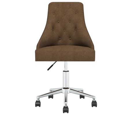 vidaXL Chaise pivotante de bureau Marron Tissu