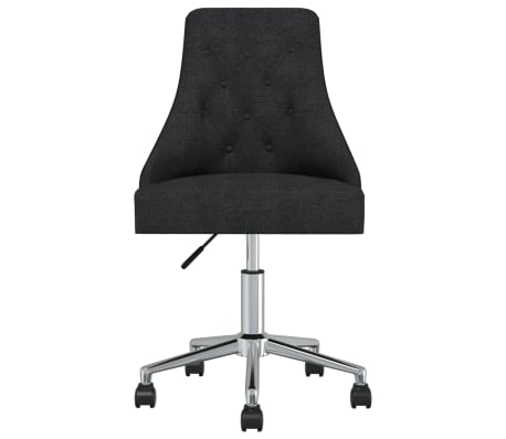 vidaXL Silla de oficina giratoria de tela negra