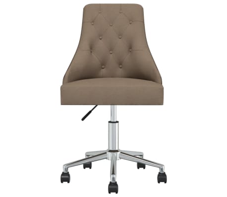 vidaXL Chaise pivotante de bureau Taupe Tissu