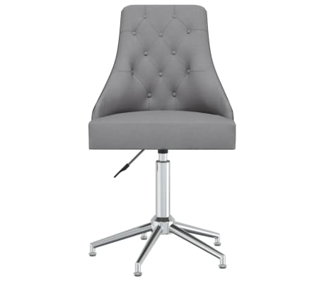 vidaXL Silla de oficina giratoria de tela gris claro