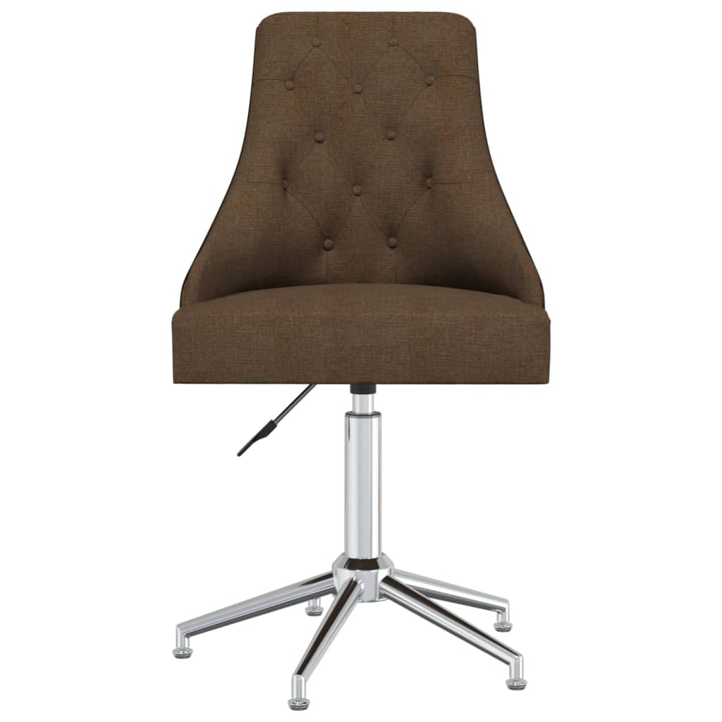 vidaXL Chaise pivotante de bureau Marron Tissu