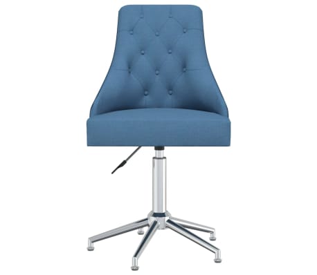 vidaXL Pasukama biuro kėdė, mėlynos spalvos, audinys