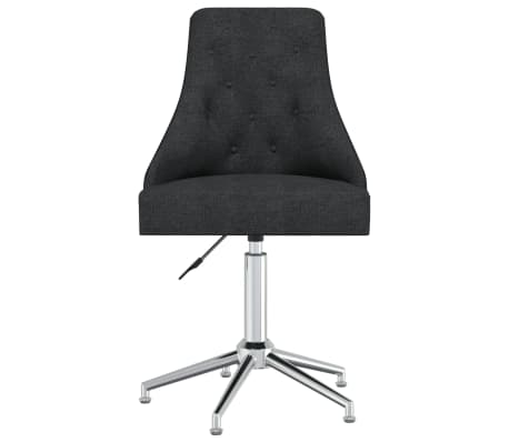 vidaXL Silla de oficina giratoria de tela negra