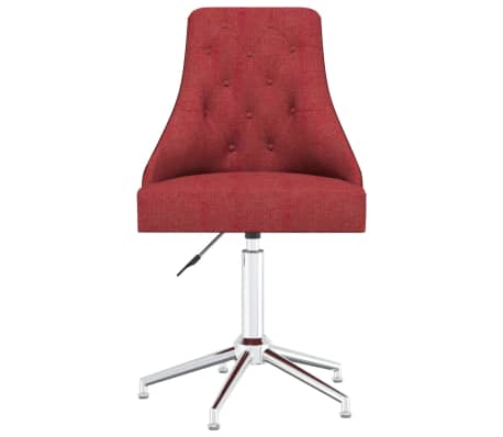 vidaXL Pasukama biuro kėdė, raudonojo vyno spalvos, audinys