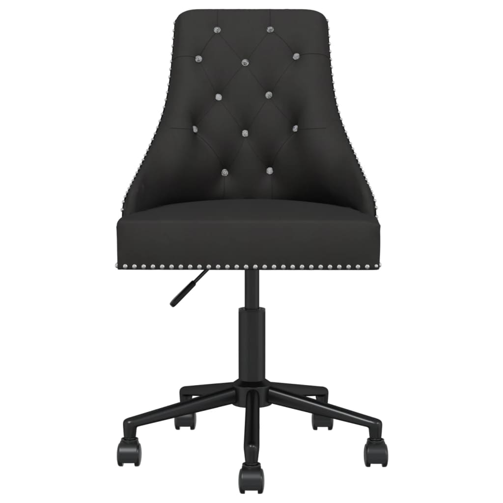 vidaXL Silla de oficina giratoria de terciopelo negro