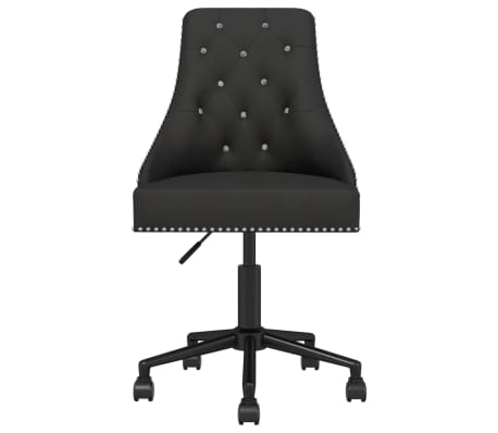 vidaXL Silla de oficina giratoria de terciopelo negro