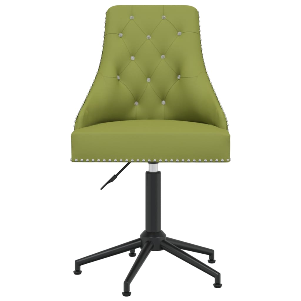 vidaXL Silla de oficina giratoria de terciopelo verde claro