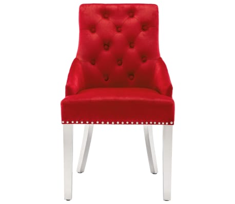 vidaXL Valgomojo kėdė, raudonojo vyno spalvos, aksomas