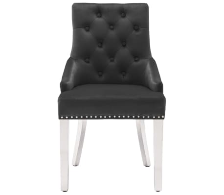 vidaXL Esszimmerstuhl Schwarz Samt