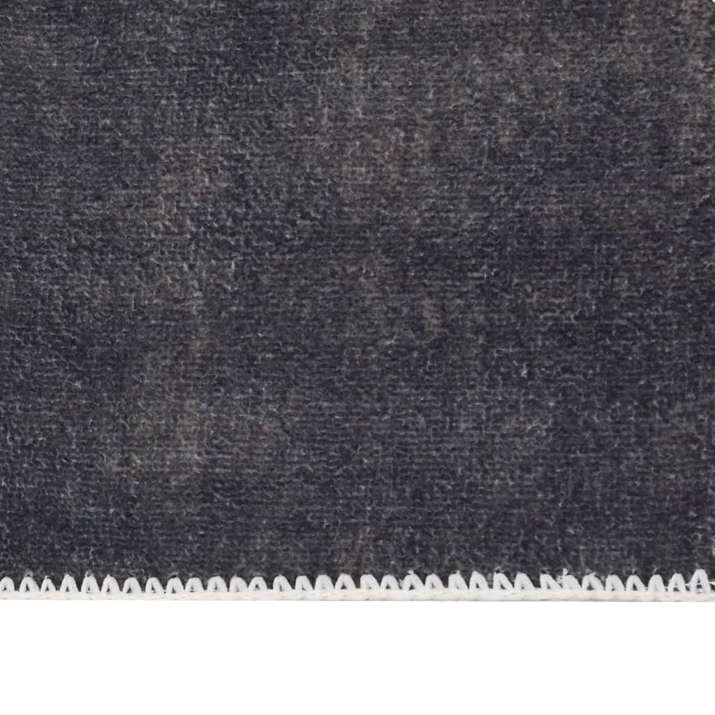 Vloerkleed wasbaar opvouwbaar 160x230 cm polyester antraciet