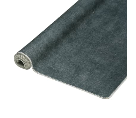 vidaXL Rug Washable Foldable Grey 140x200 cm Polyester