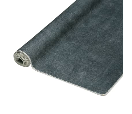 vidaXL Vaskbart og sammenleggbart teppe 180x270 cm grå polyester