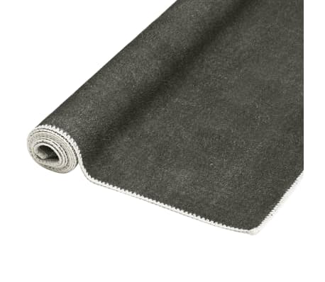 vidaXL Vaskbart og sammenleggbart teppe 180x270 cm gråbrun polyester