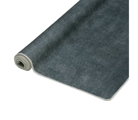 vidaXL Teppichläufer Waschbar Faltbar Grau 100x400 cm Polyester