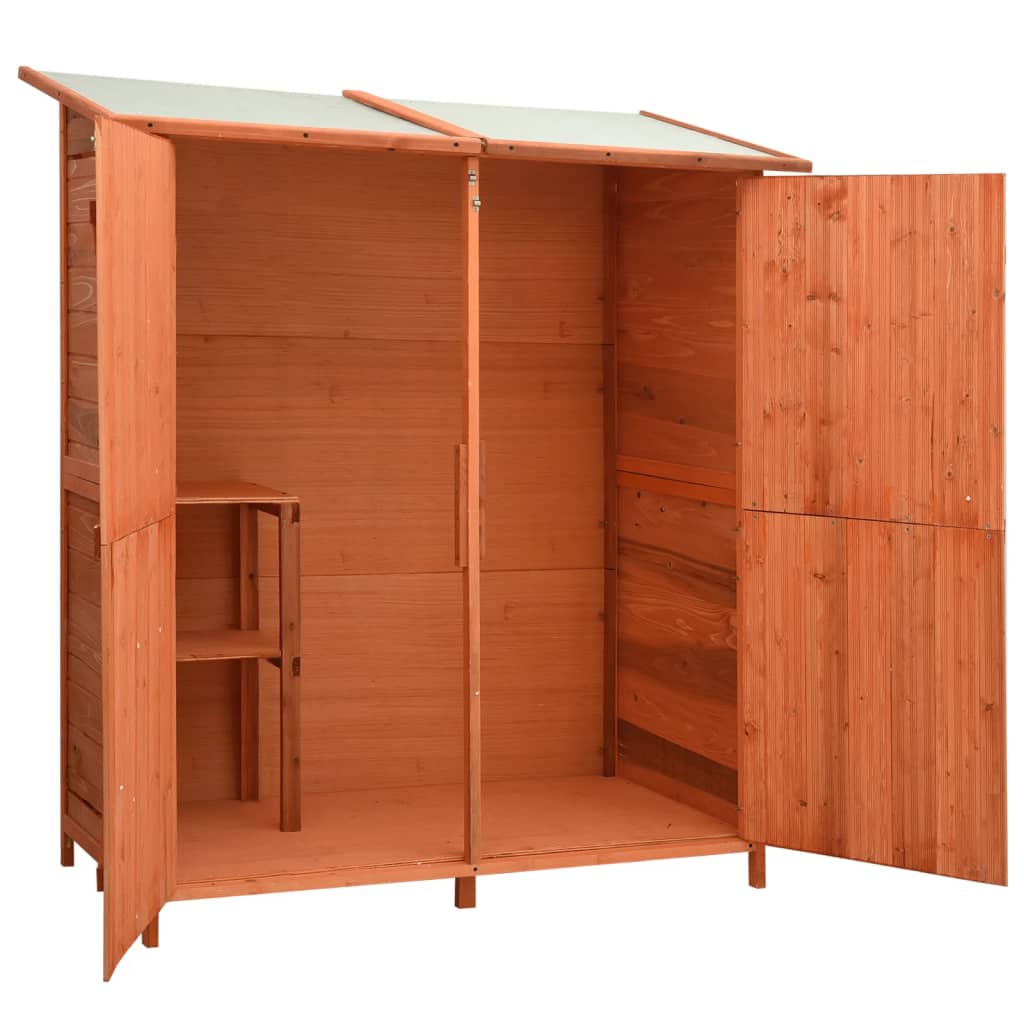 vidaXL tömör fenyőfa kerti szerszámfészer 136x75x160 cm