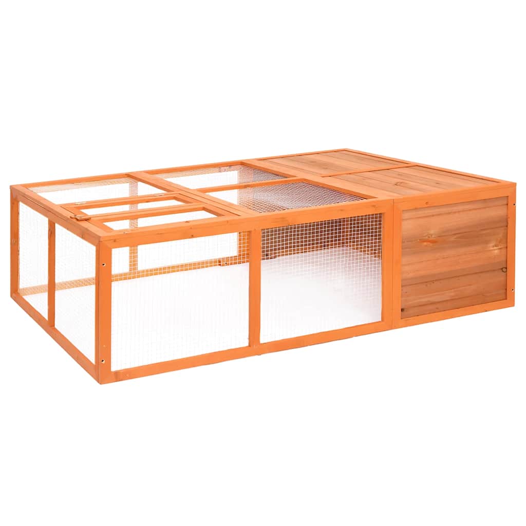 vidaXL Zahradní klec pro zvířata 150 x 100 x 50 cm masivní jedle
