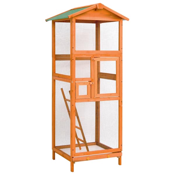 vidaXL linnupuur, 68 x 62 x 166 cm, nulupuit