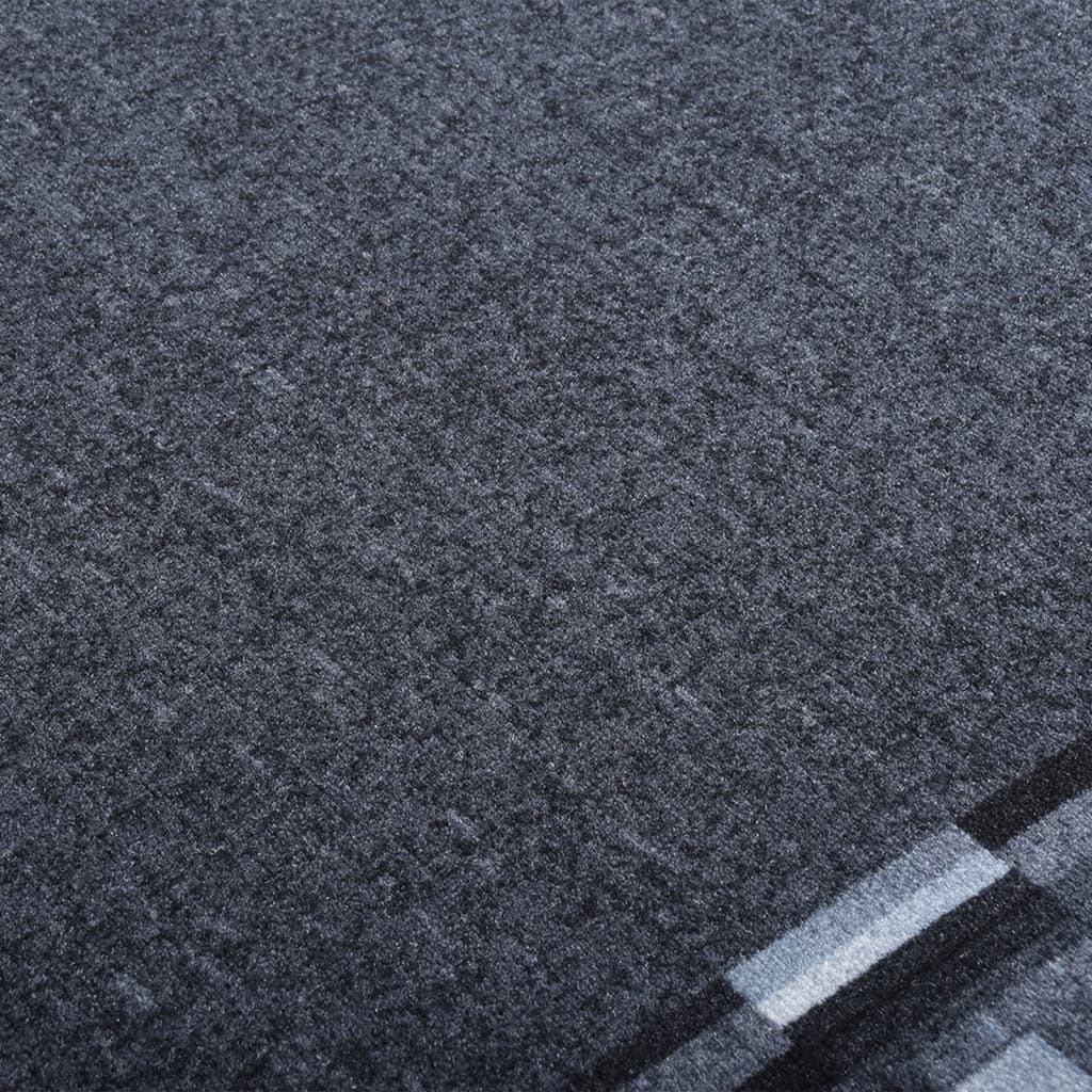 vidaXL Teppichläufer Anthrazit 67x300 cm Rutschfest