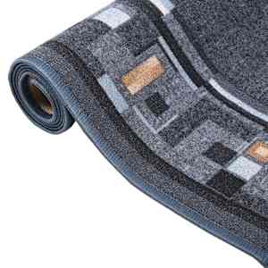 vidaXL Kilimas-takelis, antracito spalvos, 67x350cm, neslystantis