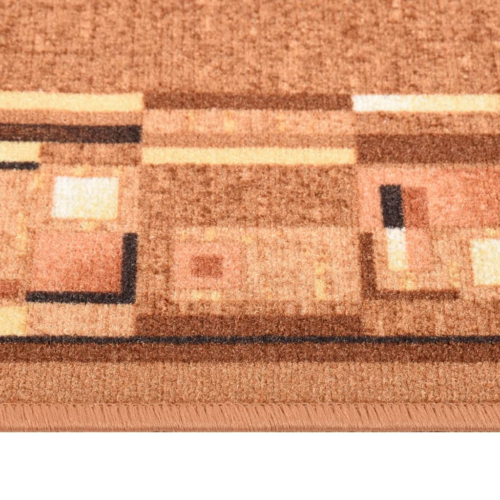 vidaXL Carpet Runner Brown 100x350 cm Anti Slip