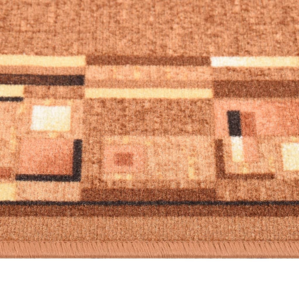 vidaXL Carpet Runner Brown 100x400 cm Anti Slip