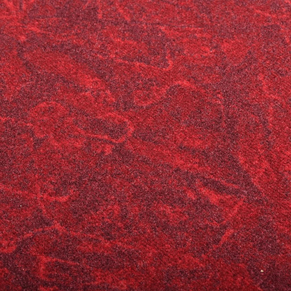 vidaXL Tapis de couloir antidérapant Rouge 100x400 cm
