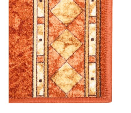 vidaXL Tapis de couloir antidérapant Terre cuite 67x450 cm