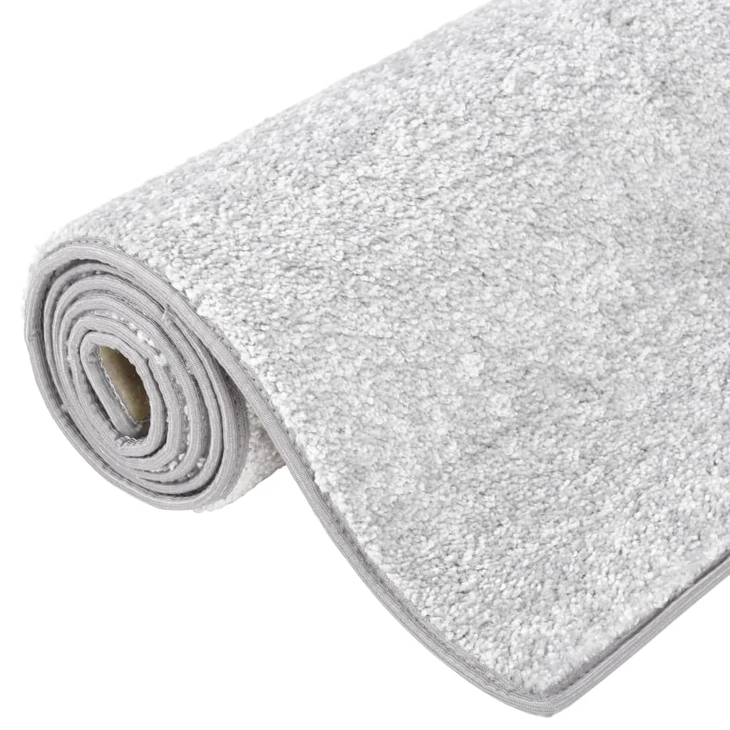 

vidaXL Vloerkleed zachte pool anti-slip 57x150 cm lichtgrijs