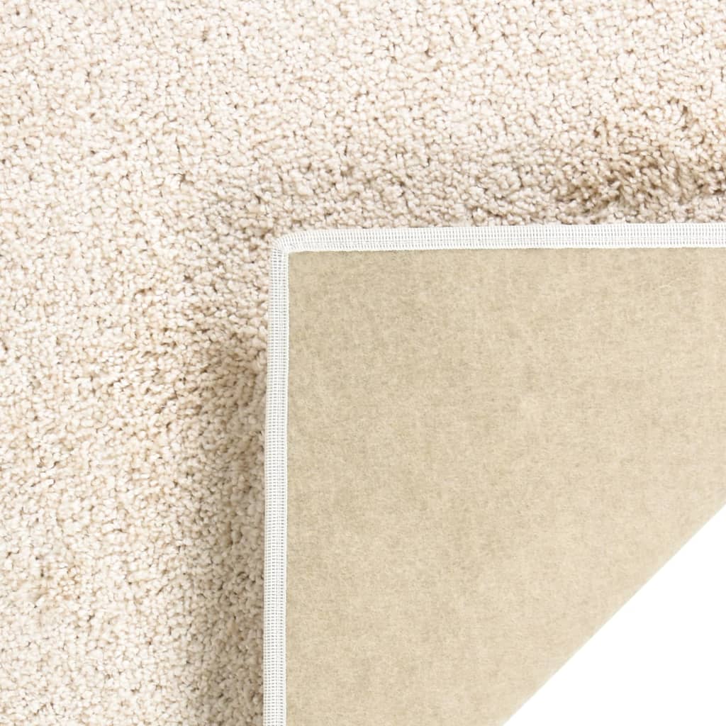 

vidaXL Vloerkleed zachte pool anti-slip 57x150 cm beige