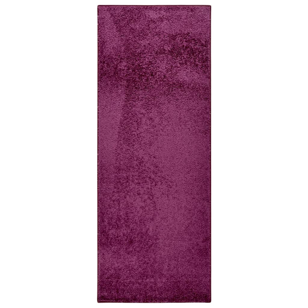 vidaXL Pehmeänukkainen matto liukumaton 57×150 cm purppura