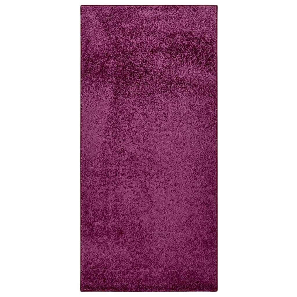 vidaXL Pehmeänukkainen matto liukumaton 115×170 cm purppura